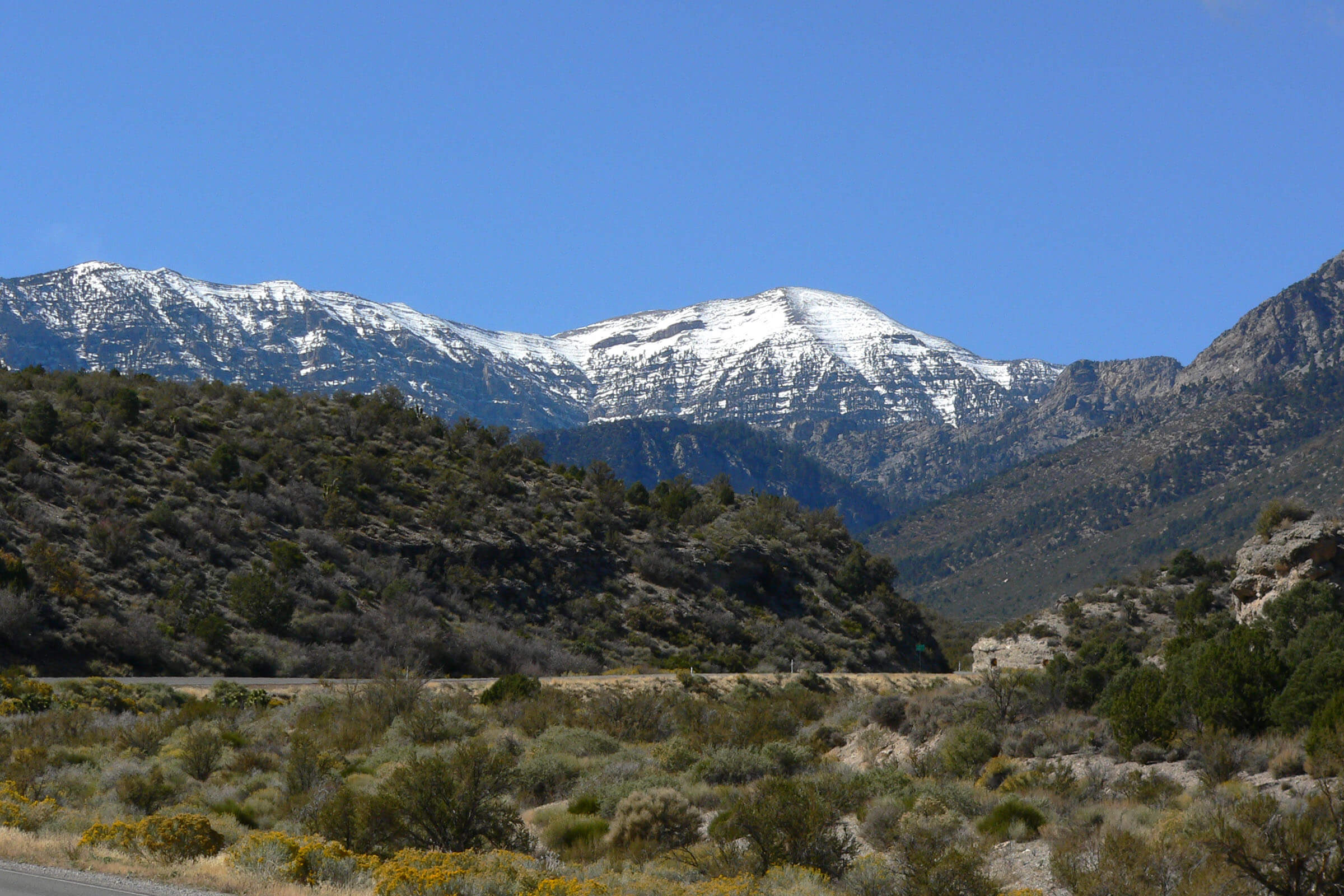 Mount Charleston viewed from Kylie Canyon